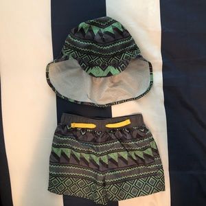 Tucker + Tate (Nordstrom) Swim Trunks/Hat (18M)